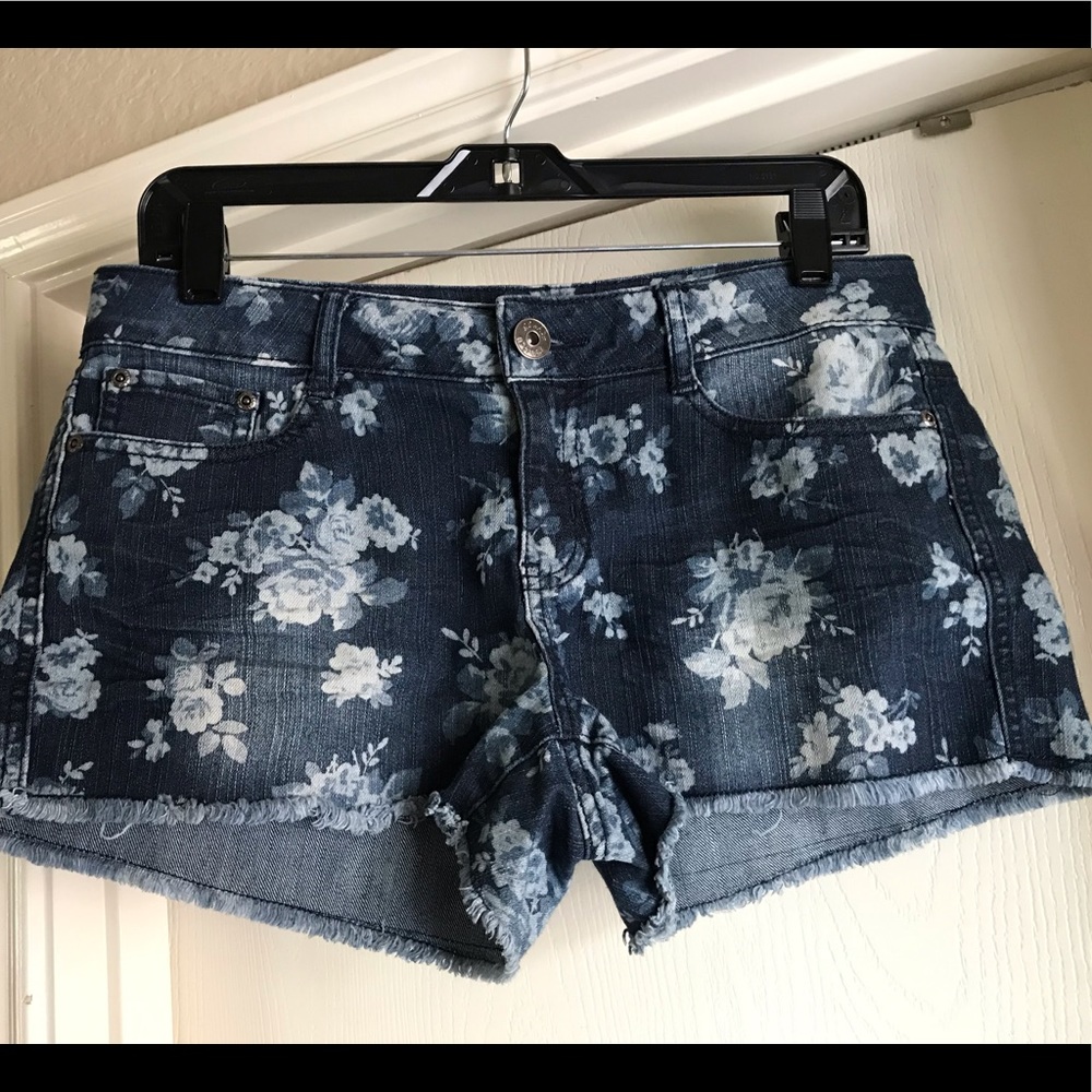 Rewash Denim Cutoffs Floral Boho Festival Shorts